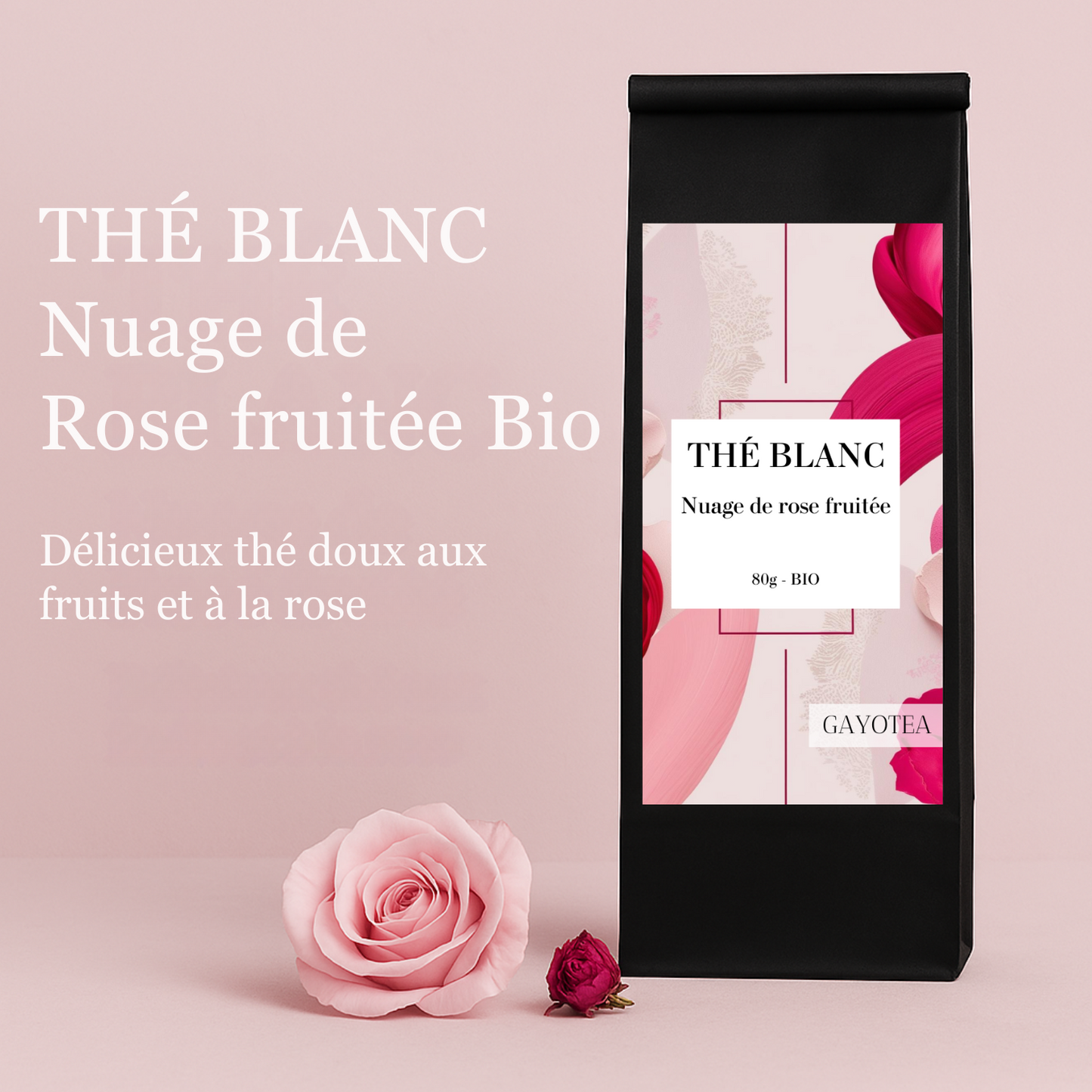 Thé blanc Nuage de rose fruitée Bio