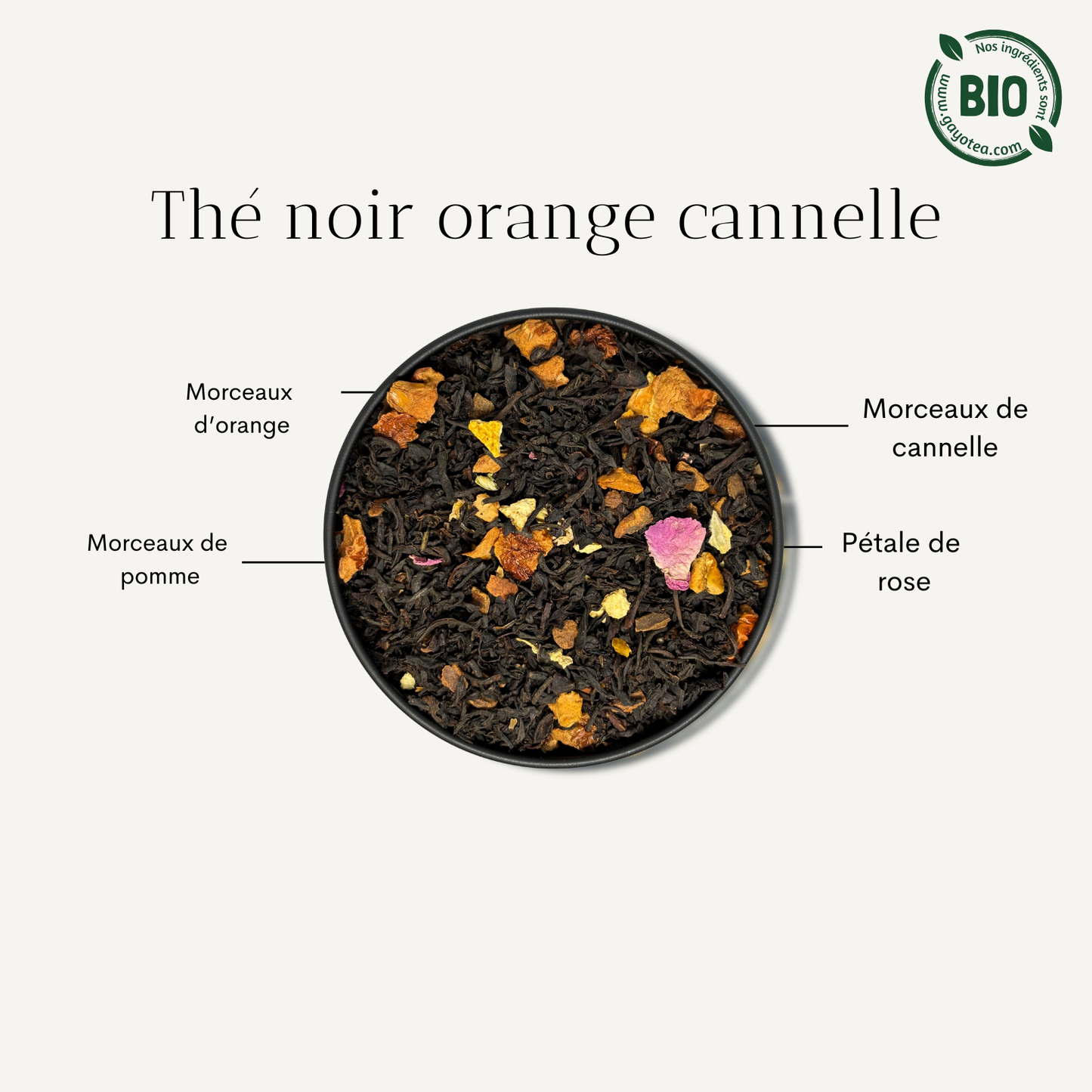 Thé noir Orange Cannelle Bio