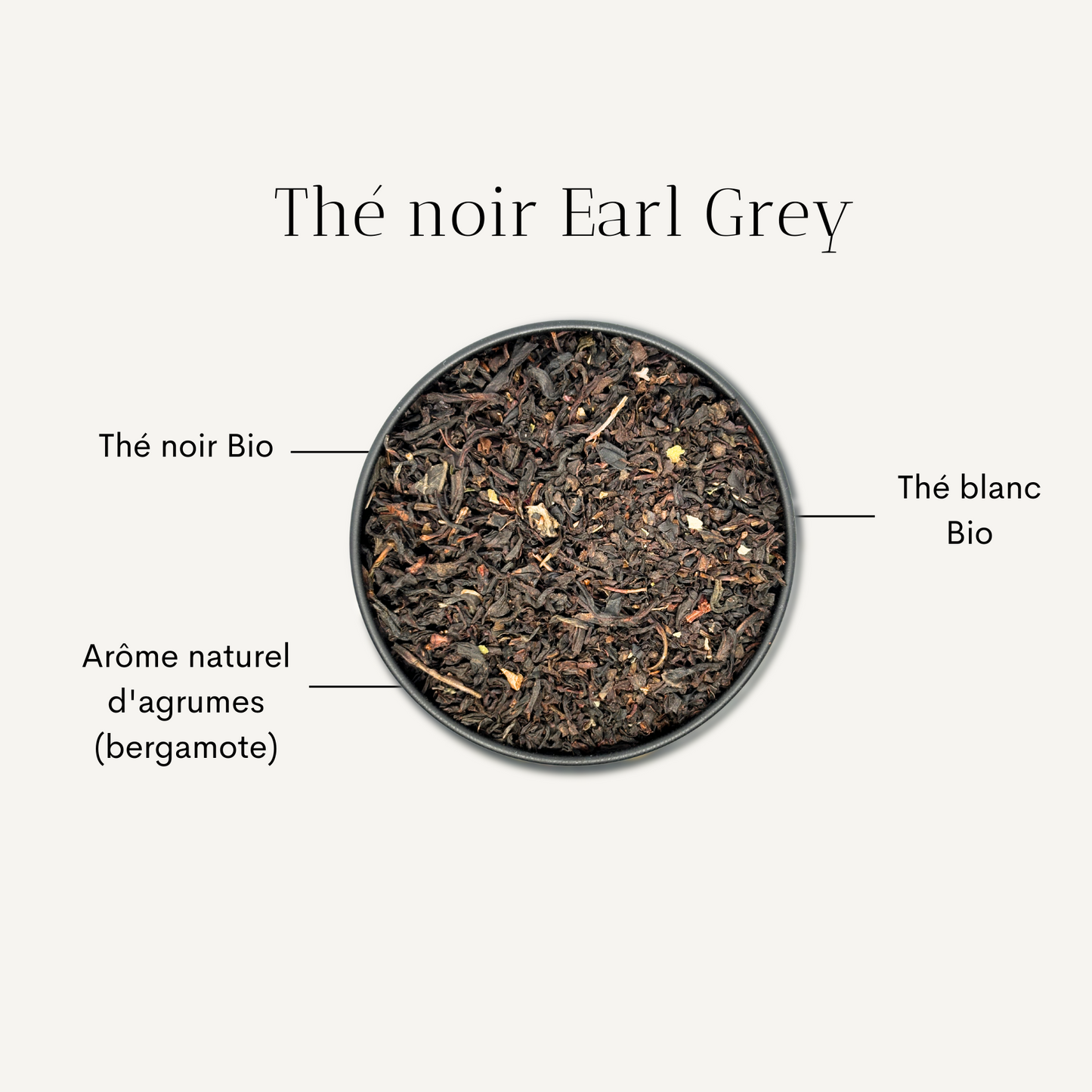 Thé noir earl grey Bio