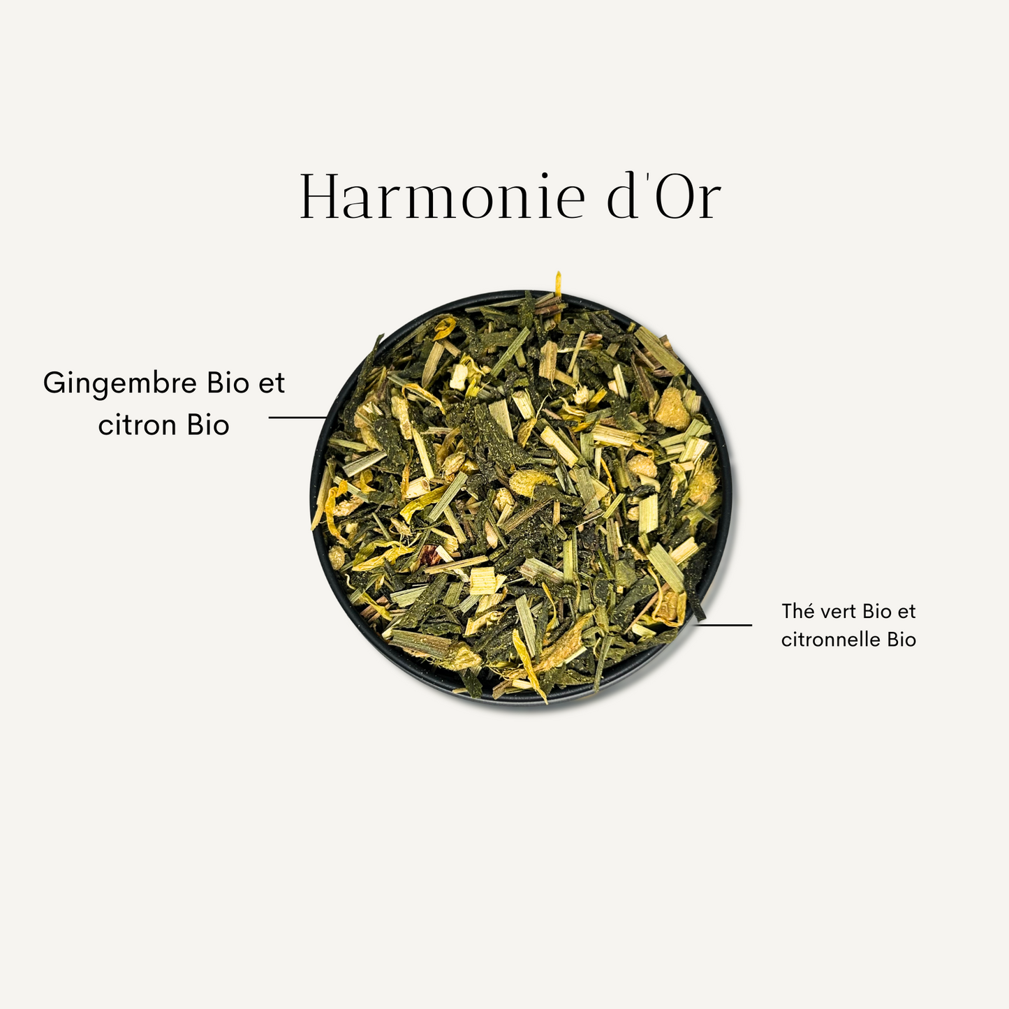 Thé vert Harmonie d'Or : Gingembre Citron Bio