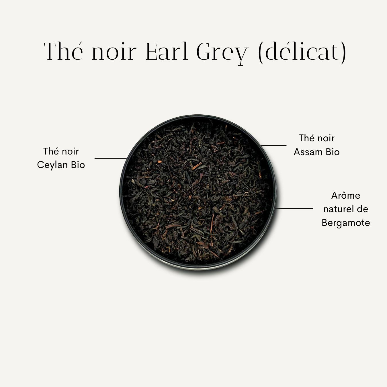 Thé noir earl grey Bio