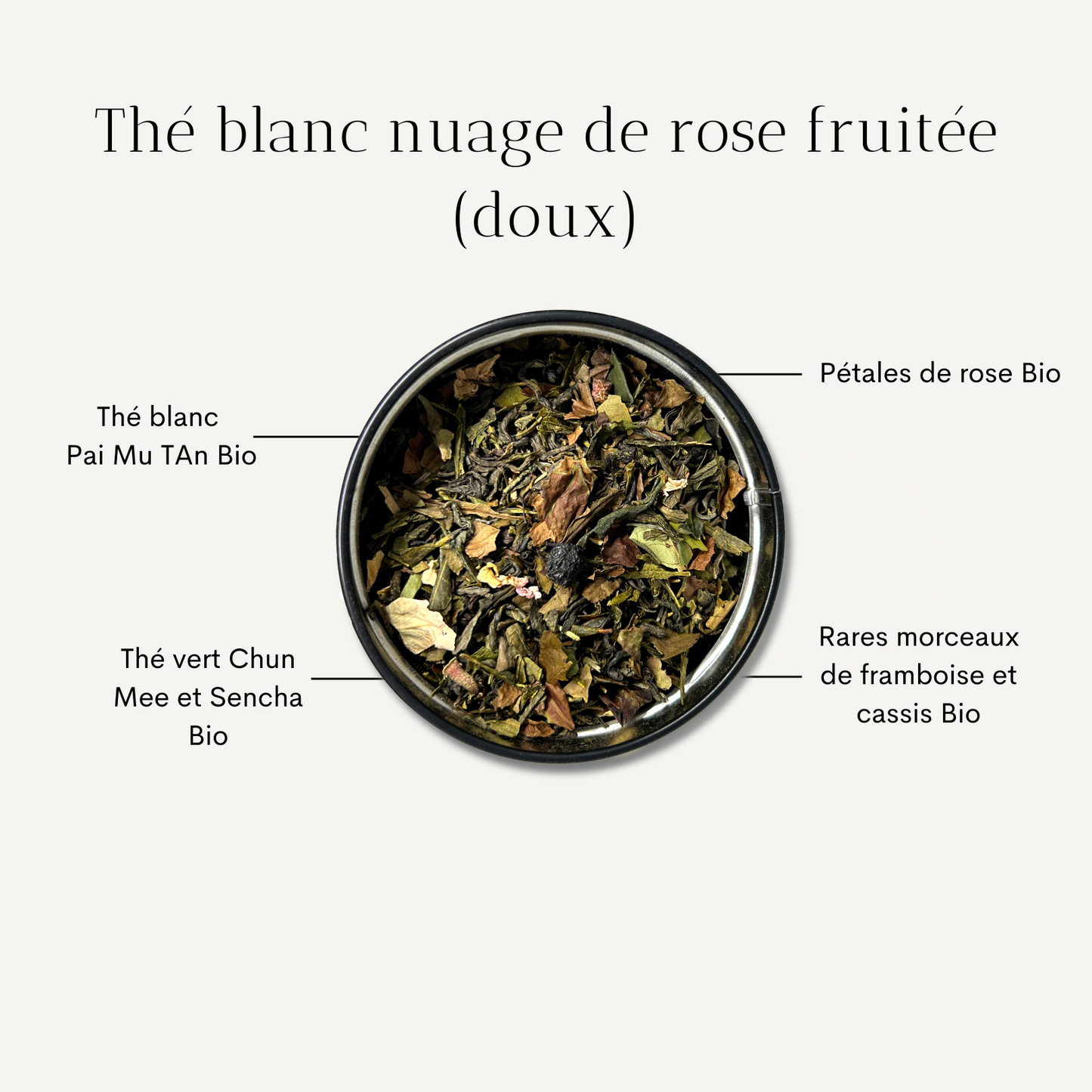 Thé blanc Nuage de rose fruitée Bio