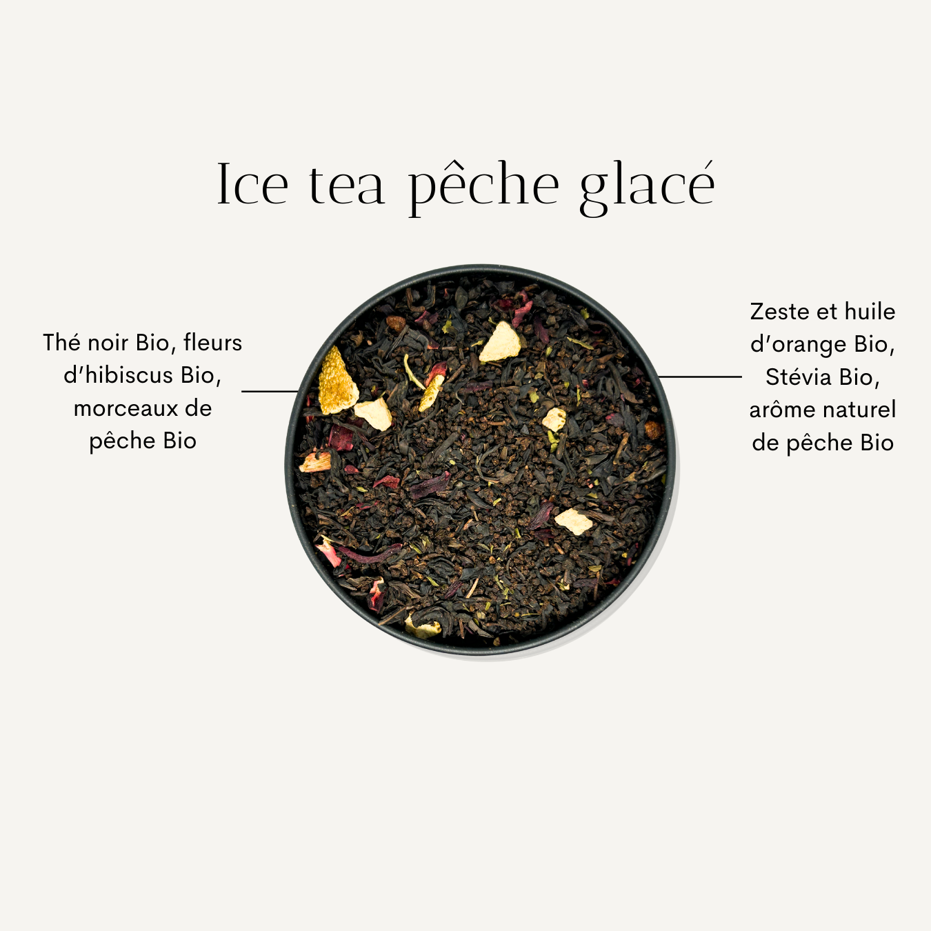 Thé noir Ice tea pêche glacé Bio